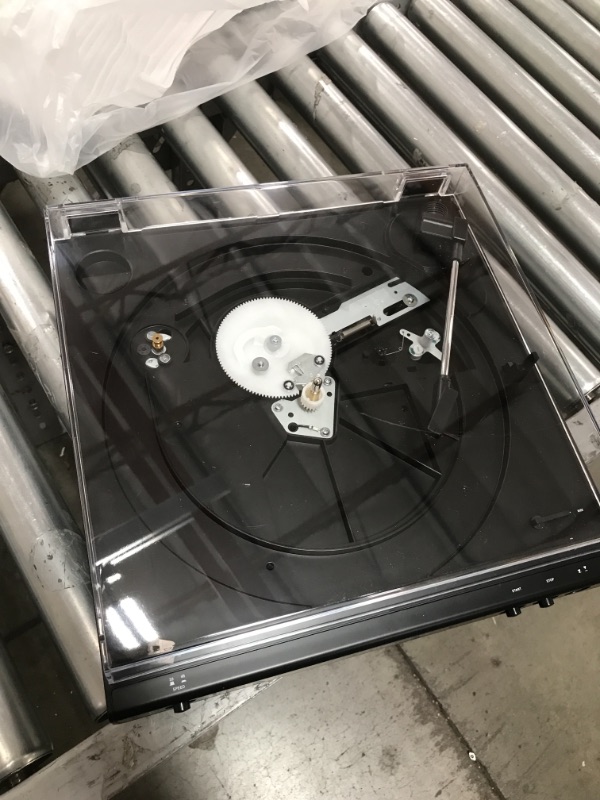 Photo 2 of **PARTS ONLY** Audio-Technica AT-LP60X-BK Fully Automatic Belt-Drive Stereo Turntable, Black, Hi-Fi, 2 Speed, Dust Cover, Anti-Resonance, Die-Cast Aluminum Platter
