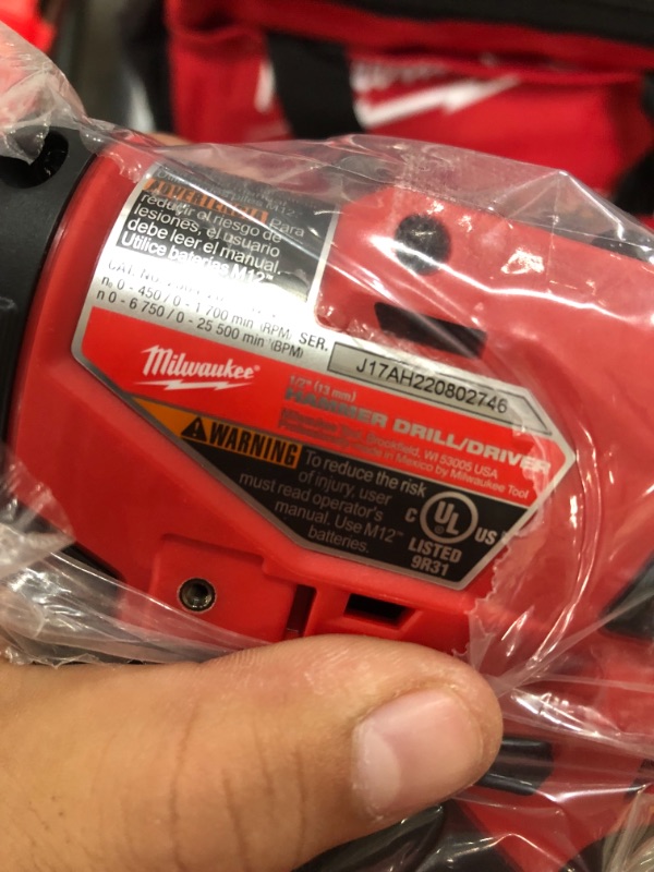 Photo 9 of Milwaukee M12 FUELâ„¢ 2-Tool Combo Kit: 1/2 in. Hammer Drill and 1/4 in. Hex Impact Driver
