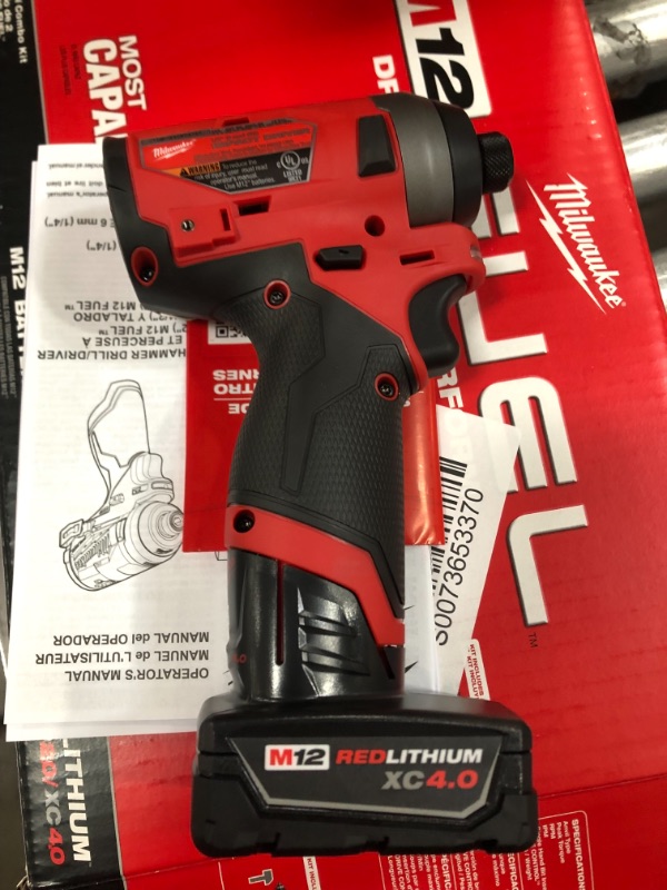 Photo 7 of Milwaukee M12 FUELâ„¢ 2-Tool Combo Kit: 1/2 in. Hammer Drill and 1/4 in. Hex Impact Driver
