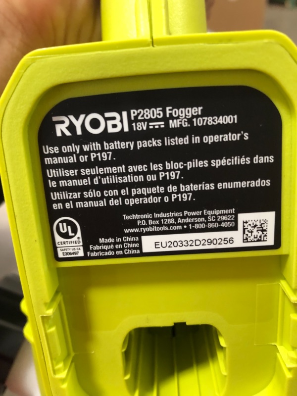 Photo 1 of ONE+ 18V Cordless Battery Fogger/Mister with 2.0 Ah Battery and Charger