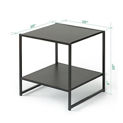 Photo 1 of **MISSING PARTS**Zinus Dane Modern Studio Collection 20 Inch Square Side / End Table / Night Stand / Coffee Table, Espresso
