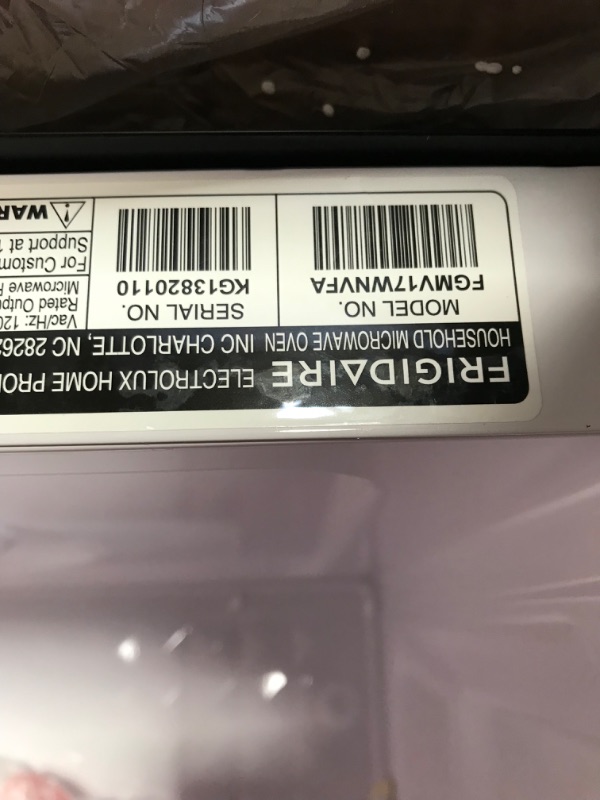 Photo 6 of **PARTS ONLY**FRIGIDAIRE FGMV17WNVF Over The Range Microwave Oven with 1.7 cu. ft. Capacity, in SmudgeProof Stainless Steel
