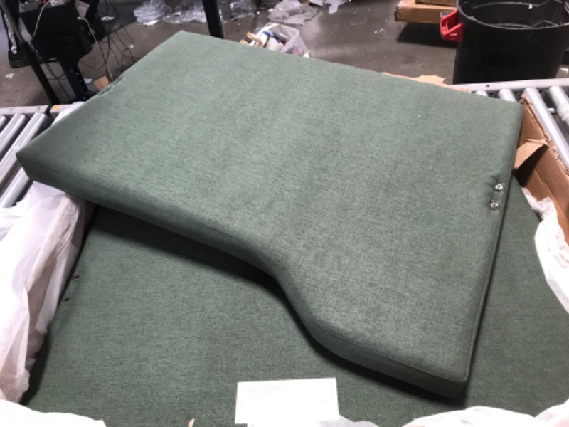 Photo 2 of **INCOMPLETE BOX 1 OF 2**Upholstered Twin Daybed with Trundle, Green?New?
