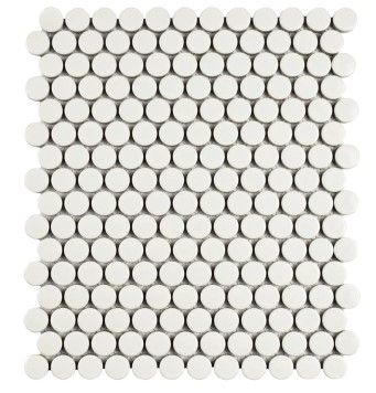 Photo 1 of Affinity Tile Metro Penny 12" x 14" Round Penny Mosaic Floor and Wall Tile - Smooth Glossy Porcelain Visual -10 Pack
