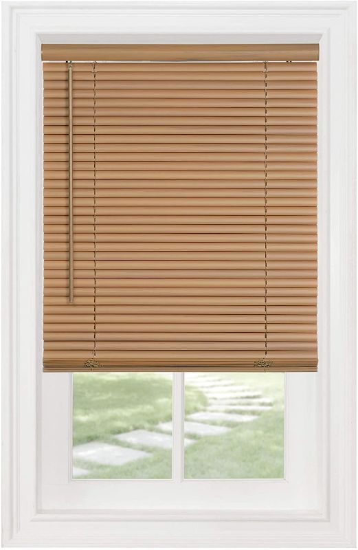 Photo 1 of 1" cordless vinyl mini blinds brown