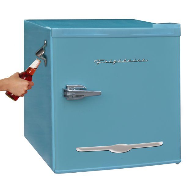 Photo 1 of Frigidaire 1.6 Cu. Ft. Retro Compact Refrigerator with Side Bottle Opener EFR176, Blue
