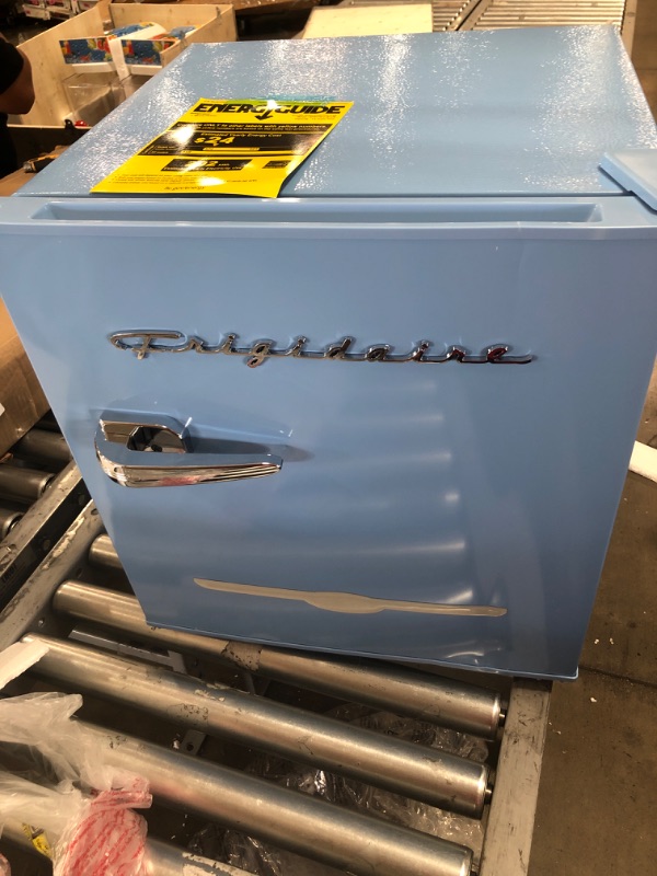 Photo 2 of Frigidaire 1.6 Cu. Ft. Retro Compact Refrigerator with Side Bottle Opener EFR176, Blue
