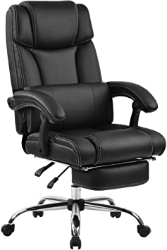 Photo 1 of Merax Portland Technical Leather Big & Tall Executive Recliner Napping - Black
