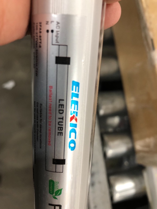 Photo 2 of (6 pack) 
ELEKICO 8FT Led Bulbs, Double Row Super Bright 72W 5000K T8 8FT Led Shop Light Bulbs, 9000LM FA8 Single Pin 8 Foot Led Light, 8FT Led Bulbs to Replace F96t12 Fluorescent Light Bulb 6 Pack
