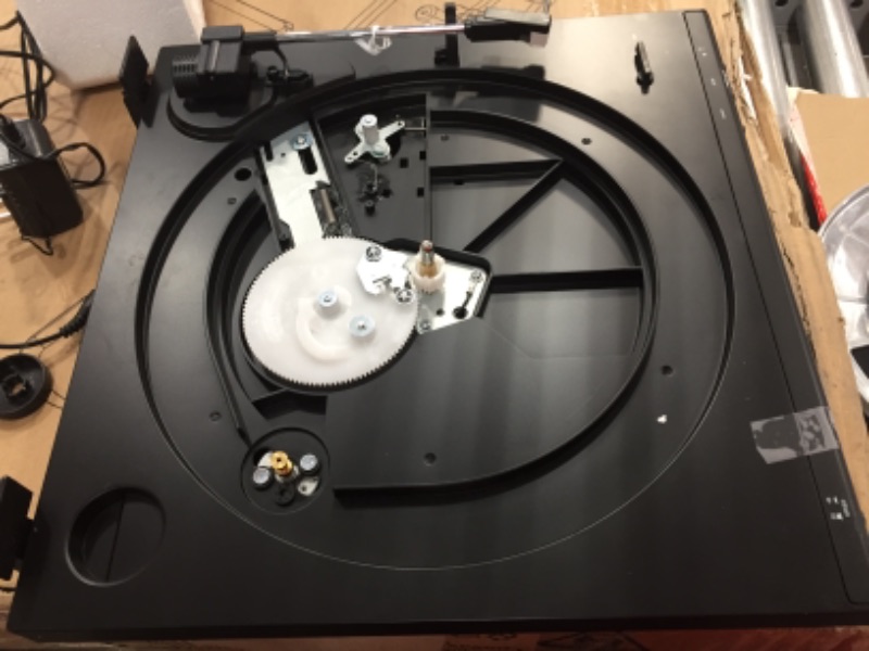 Photo 4 of Audio-Technica AT-LP60X-BK Fully Automatic Belt-Drive Stereo Turntable, Black, Hi-Fi, 2 Speed, Dust Cover, Anti-Resonance, Die-Cast Aluminum Platter* Nonfunctional* does not start 