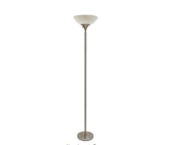 Photo 1 of 
Hampton Bay
70.5 in. H 300-Watt Floor Lamp Satin Steel Floor Lamp