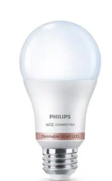 Photo 1 of 2 items
Philips Daylight A19 LED 60W Equivalent Dimmable WiZ Connected Smart Light Bulb (x2)