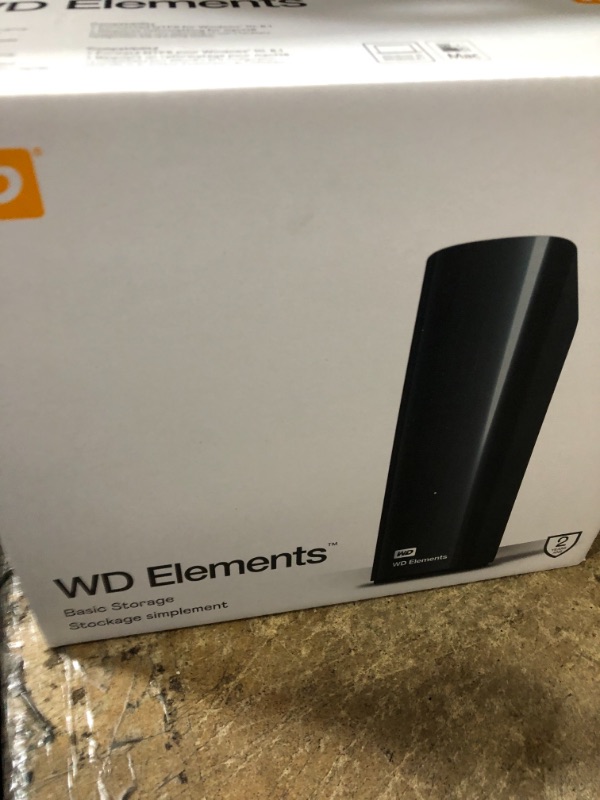 Photo 1 of WD Elements Desktop WDBWLG0080HBK - Hard Drive - 8 TB - External (desktop) - USB 3.0
