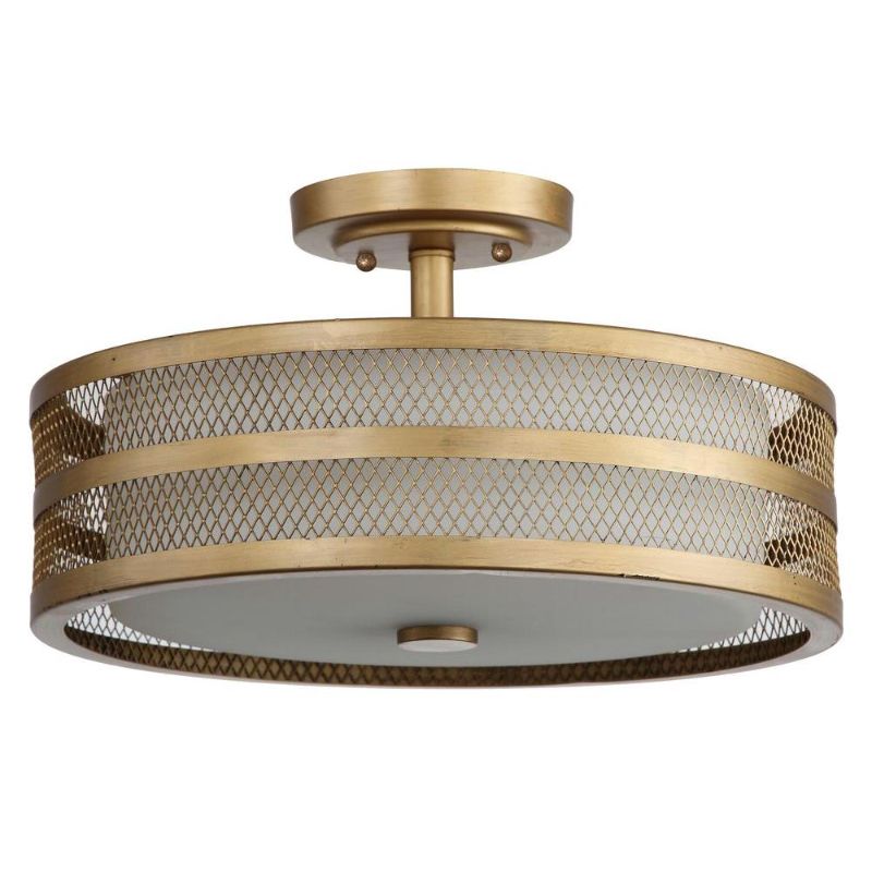 Photo 1 of Safavieh Greta Veil Ceiling Light, Gold
