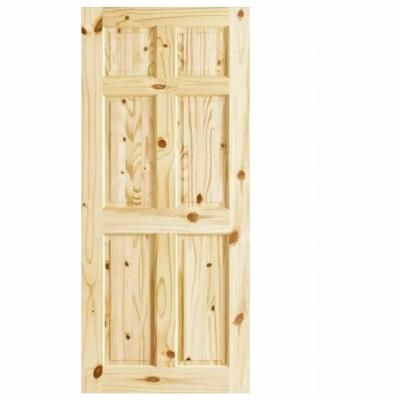 Photo 1 of 32 in. x 80 in. x 1.375 in. 6-Panel Colonial Double Hip Knotty Wood Interior Door Slab
