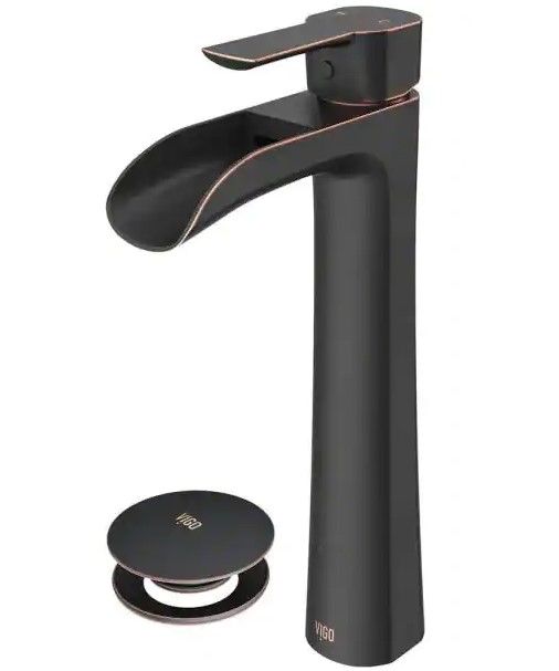 Photo 1 of 
VIGO
Niko Single-Handle Vessel Sink Faucet with Pop-Up Drain in Antique Rubbed Bronze