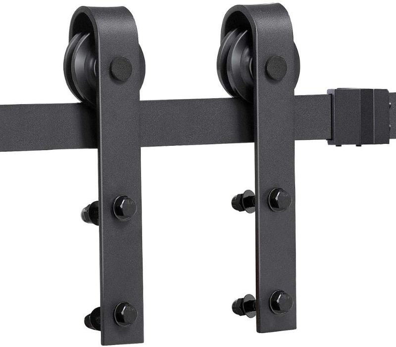 Photo 1 of  8Ft Heavy Duty Sliding Barn Door Hardware Kit - Single Door Track Rail System Set -