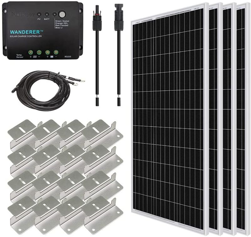 Photo 1 of **MISSING COMPONENTS** Renogy 400 Watt 12 Volt Monocrystalline Solar Starter Kit with Wanderer 
