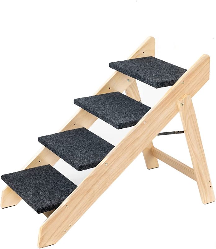 Photo 1 of **Similar To Photo** Wooden Pet Stairs/Pet Steps for All Dogs and Cats - 2-in-1 Foldable Stairs & Ramp?for Beds and Cars - Portable Dog/Cat Ladder Up to 120 Pounds - Great for Small and Older Animals
