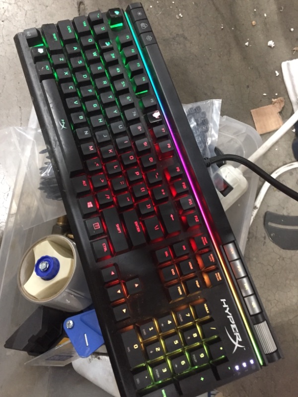 Photo 2 of HyperX Alloy Elite 2 – Mechanical Gaming Keyboard, Software-Controlled Light & Macro Customization, ABS Pudding Keycaps, Media Controls, RGB LED Backlit, Linear Switch, HyperX Red
