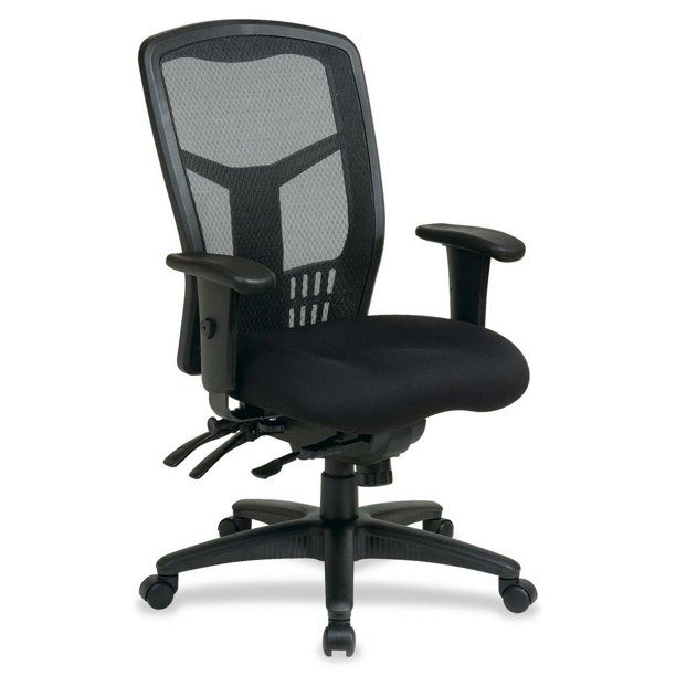 Photo 1 of Pro-line Ii Pro-Line II Black High Back Chair with Adjustable Arms 92892-30
