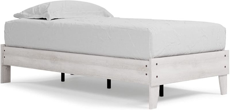 Photo 1 of ***INCOMPLETE BOX 1 OF 2 ****
Signature Design by Ashley Shawburn Modern Farmhouse Youth Platform Bed Frame, Twin, Whitewash
