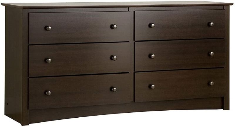 Photo 1 of **INCOMPLETE 1 BOX OF 2**
Prepac Fremont, 6-Drawer Dresser, Espresso
