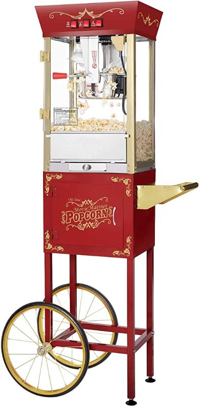 Photo 1 of Great Northern Popcorn Red Matinee Movie 8 oz. Ounce Antique Popcorn Machine and Cart
MINOR COSMETIC DAMAGE 