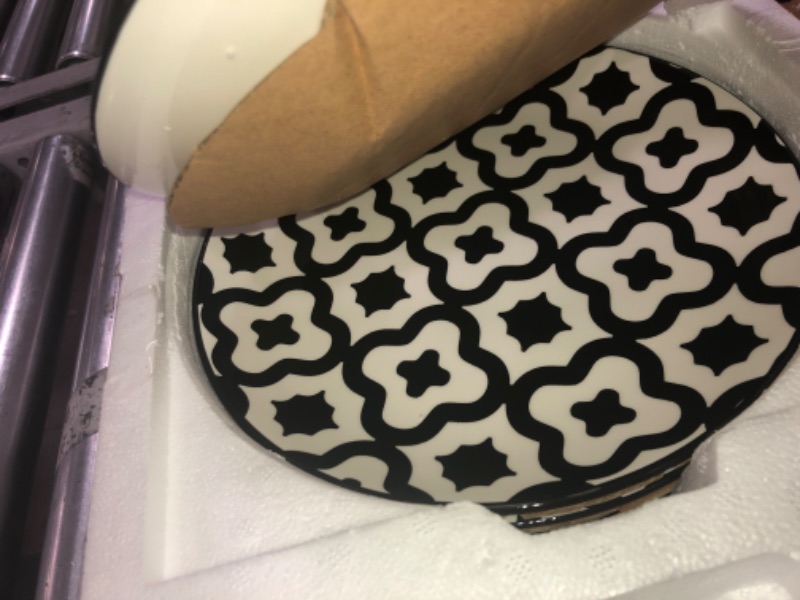 Photo 1 of 12 piece plates bowls white black different designs