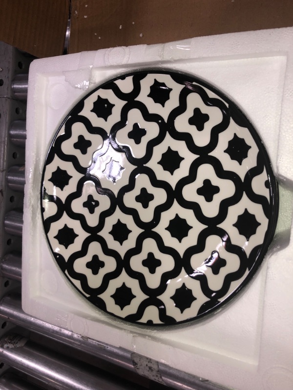 Photo 4 of 12 piece plates bowls white black different designs