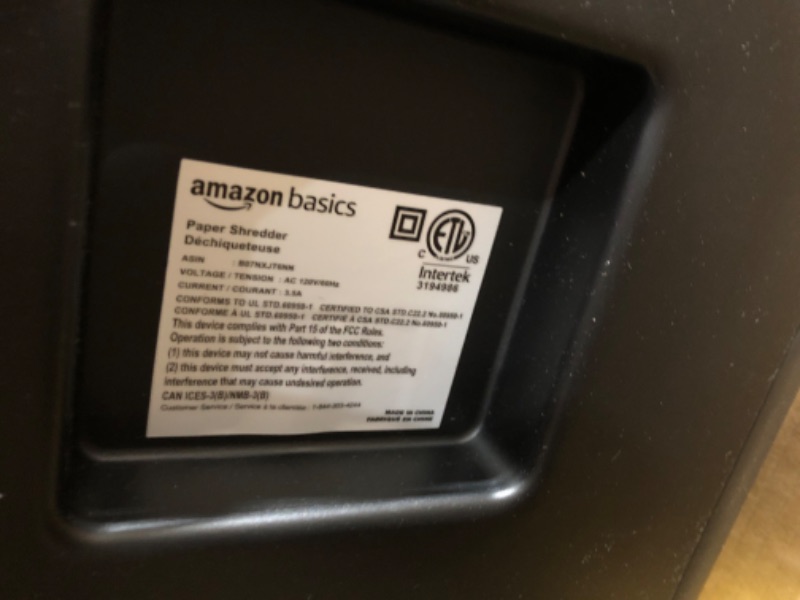 Photo 5 of Amazon Basics 150-Sheet Autofeed Micro-Cut Paper Shredder
