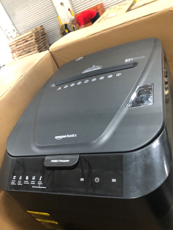 Photo 2 of Amazon Basics 150-Sheet Autofeed Micro-Cut Paper Shredder
