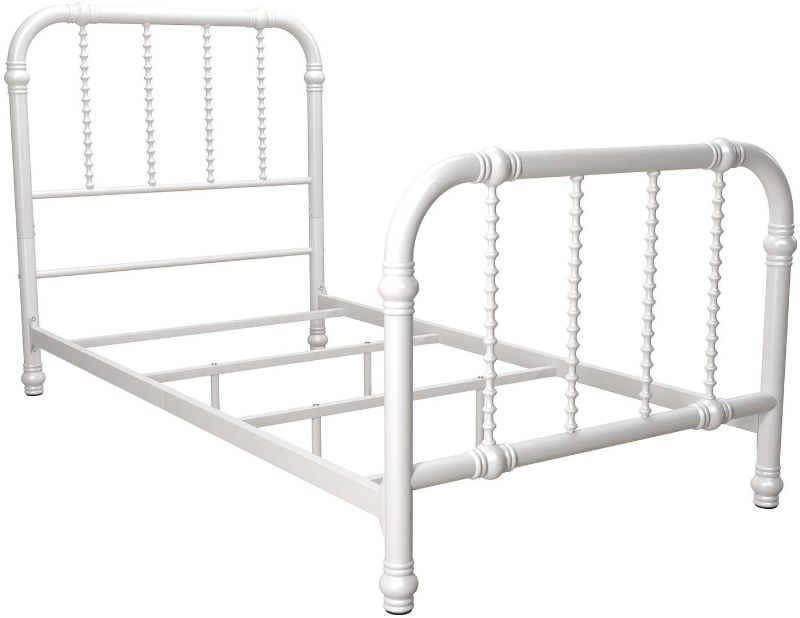 Photo 1 of **INCOMPLETE**DHP Jenny Lind Metal Twin Bed Frame in White**PARTS ONLY ** 
TWIN