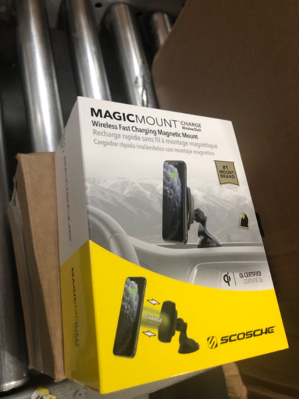 Photo 2 of *NEVER OPENED*Scosche MagicMount Pro Charge Wireless Car Charger for Most IPhones & Smartphones, Silver (MPQ2WD-XTSP1)