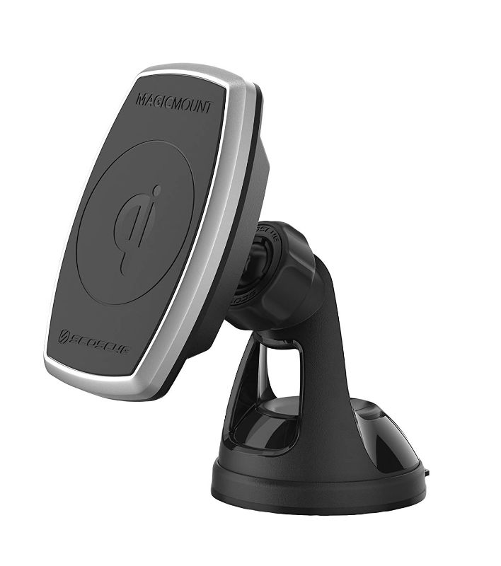 Photo 1 of *NEVER OPENED*Scosche MagicMount Pro Charge Wireless Car Charger for Most IPhones & Smartphones, Silver (MPQ2WD-XTSP1)