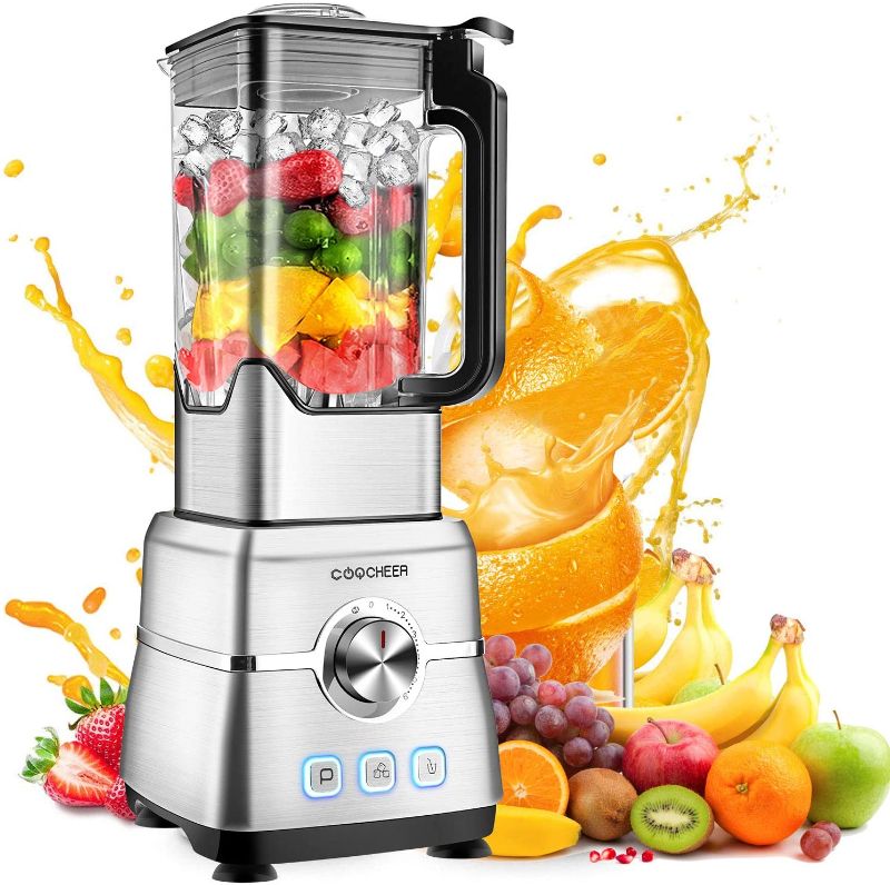 Photo 1 of ***PARTS ONLY*** Blender Smoothie Maker, COOCHEER 1800W Blender for Shakes and Smoothies with High-Speed Professional Stainless Countertop, Variable speeds Control, 6 Sharp Blade, 2L BPA Free Tritan Container
