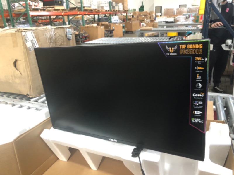 Photo 9 of *Tested/ Functional*
ASUS TUF Gaming 25" 1080P Monitor (VG259Q) - Full HD, IPS, 144Hz, 1ms, Extreme Low Motion Blur, Speaker, Adaptive-Sync, G-SYNC Compatible, VESA Mountable, DisplayPort, HDMI, Height Tilt Adjustable