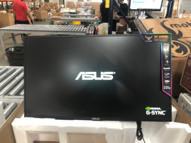 Photo 7 of *Tested/ Functional*
ASUS TUF Gaming 25" 1080P Monitor (VG259Q) - Full HD, IPS, 144Hz, 1ms, Extreme Low Motion Blur, Speaker, Adaptive-Sync, G-SYNC Compatible, VESA Mountable, DisplayPort, HDMI, Height Tilt Adjustable