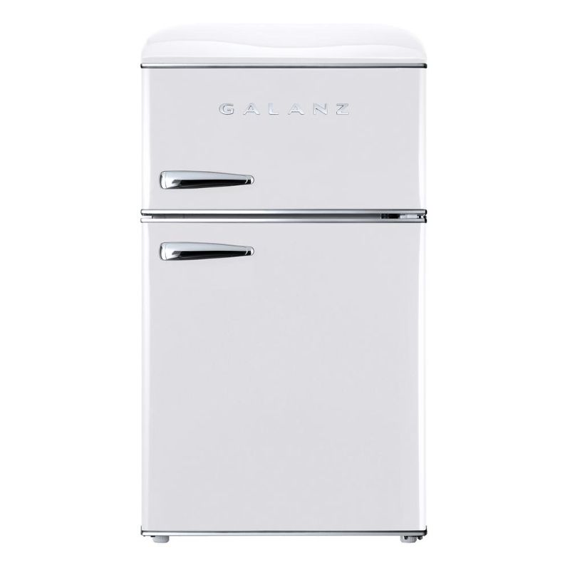 Photo 1 of Galanz GLR31TWEER 3.1 Cu. Ft. Retro Compact Refrigerator Dual Doors True Top Freezer, White
