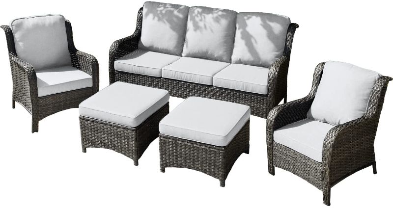 Photo 1 of **incomplete **XIZZI Patio Furniture Sets Clearance,Outdoor Furniture,All Weather Wicker Patio Set with High Back Sofa box 1 of 2 *incomplete set*