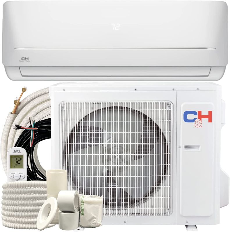 Photo 1 of Cooper & Hunter 9,000 BTU, 115V, 19 SEER Ductless Mini Split AC/Heating System MIA Series Pre-Charged Inverter Heat Pump with 16ft Installation Kit