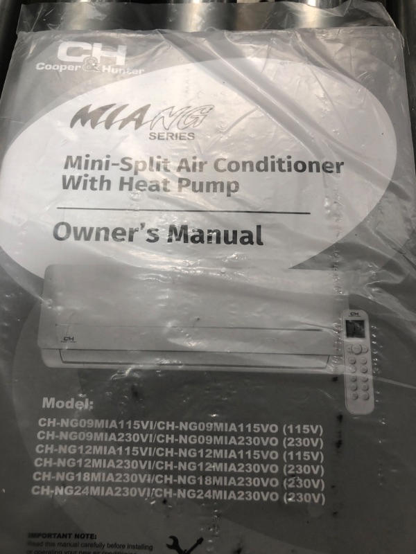 Photo 6 of Cooper & Hunter 9,000 BTU, 115V, 19 SEER Ductless Mini Split AC/Heating System MIA Series Pre-Charged Inverter Heat Pump with 16ft Installation Kit