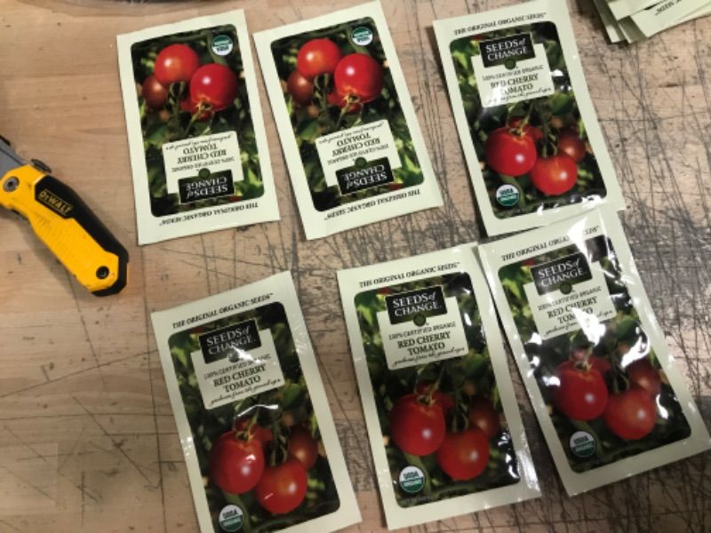 Photo 3 of 12/22 SOLD AS IS, NON REFUNDABLE, SET OF 6 Seeds of Change Tomato Red Cherry Seed Pckt
