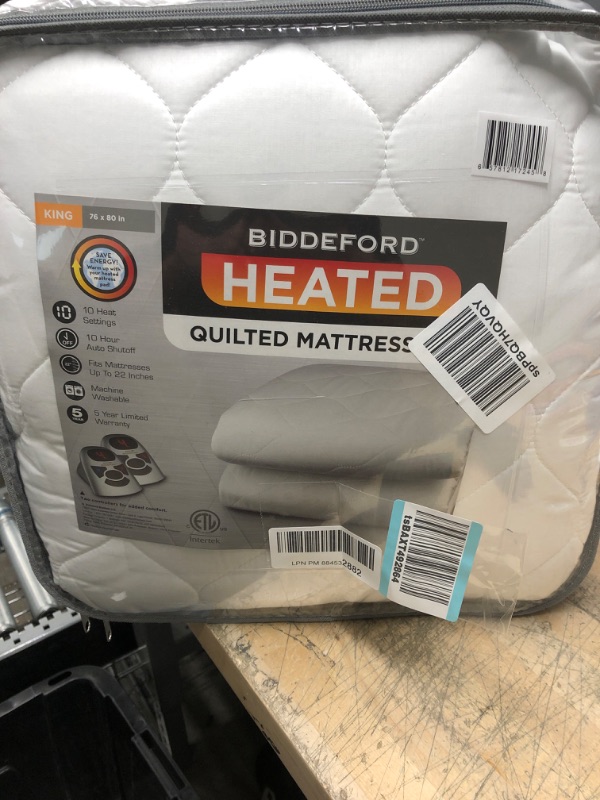 Photo 2 of King Quilted Electric Mattress Pad - Biddeford Blankets