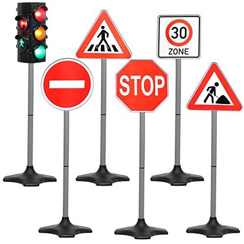 Photo 1 of Kiddie Play Traffic Light Toys for Kids with 5 Street Signs
