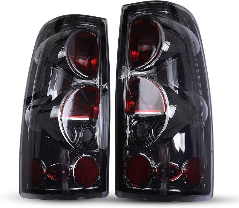Photo 1 of AUTOWIKI Tail Lights For 1999-2006 Chevy Silverado 1500 2500 3500/1999-2002 GMC Sierra Chrome Smoke Lens Tail Lights 1 Pair Rear Lamps Replacement
