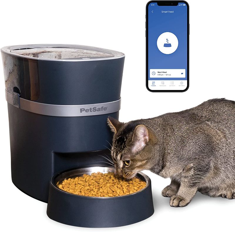 Photo 1 of PetSafe Smart Feed Automatic Pet Feeder  - Optional 2 Meal Splitter - Wi-Fi Enabled for iPhone and Android Devices (Compatible with Alexa), Portion Control and Programmable Timer