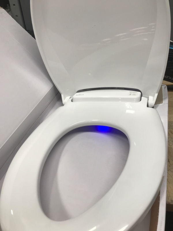 Photo 2 of BEMIS Radiance Heated Night Light Toilet Seat will Slow Close and Never Loosen, ELONGATED, Long Lasting Plastic, White, H1900NL 000