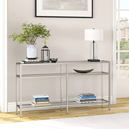 Photo 1 of Henn&Hart Modern console table, 55", Silver
