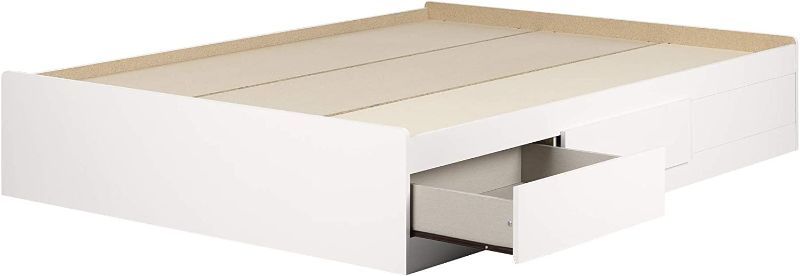 Photo 1 of *INCOMPLETE* South Shore Vito Mates Bed with 2 Drawers, Queen 60-inch, Pure White
